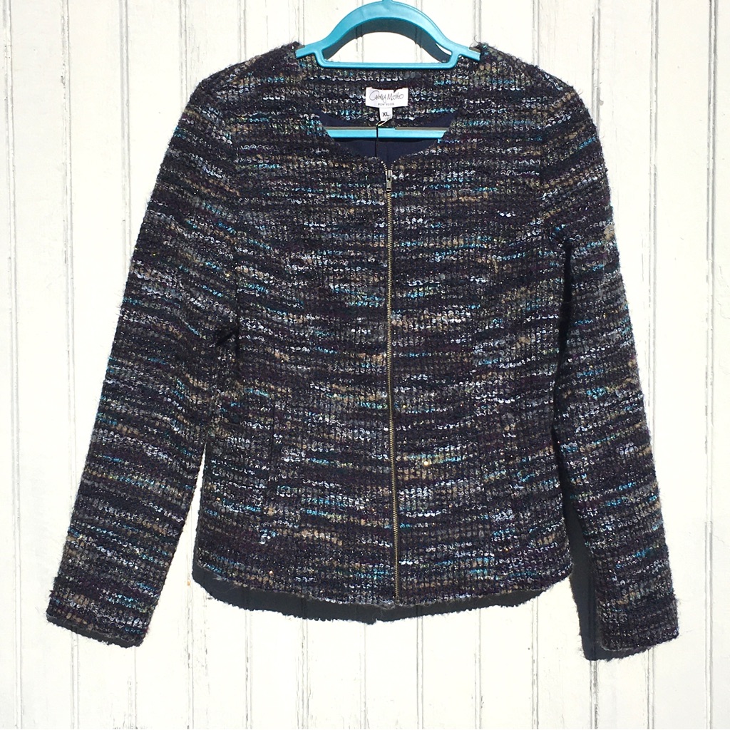 Amy Matto Boucle Jacket Nwt